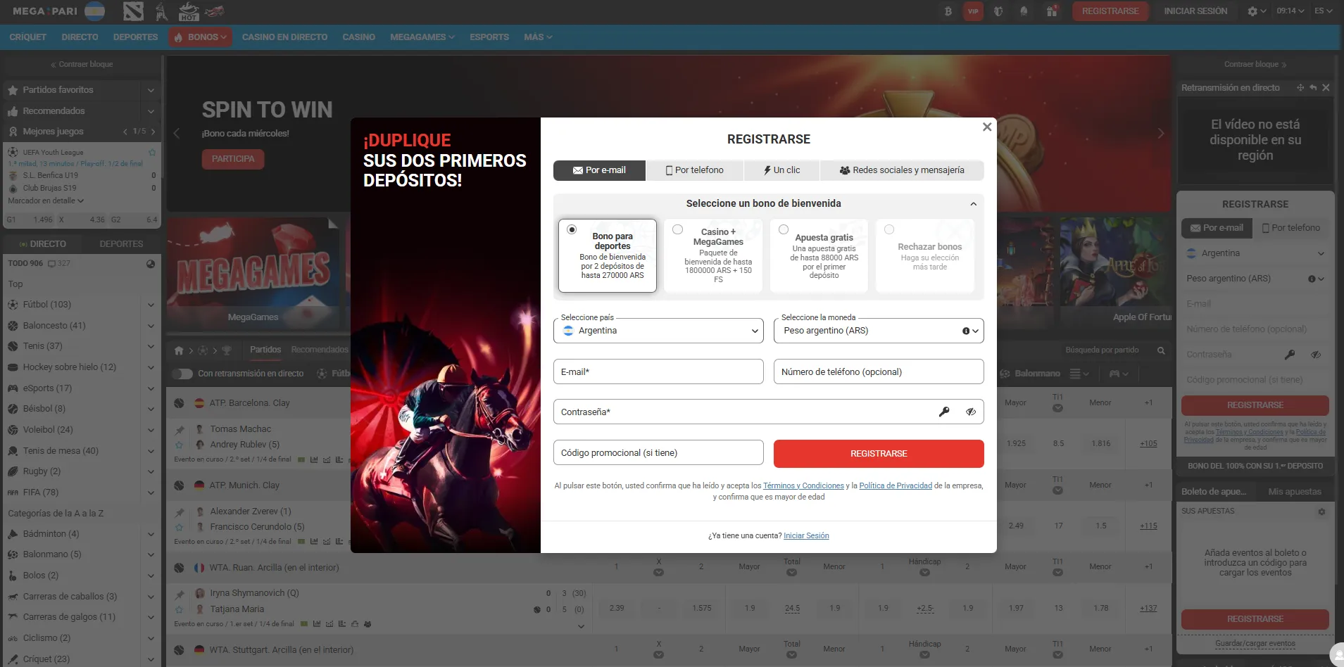 Megapari login Argentina: pagos, bonos y ventajas locales