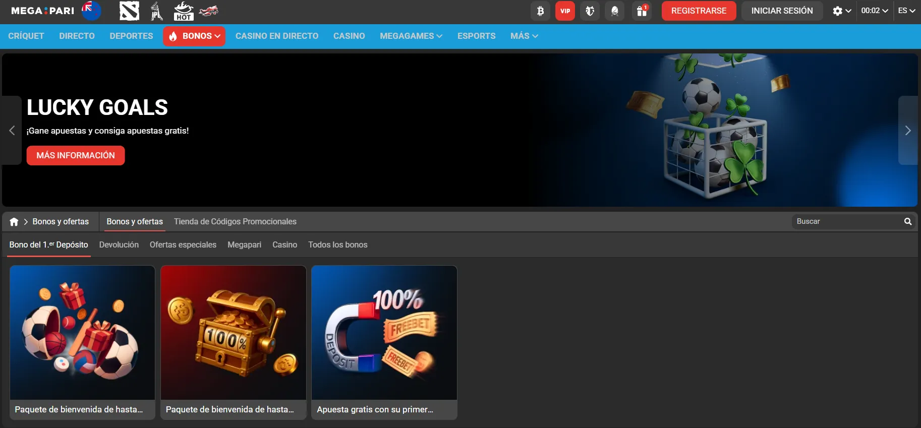 Bonos que solo están disponibles en la versión móvil