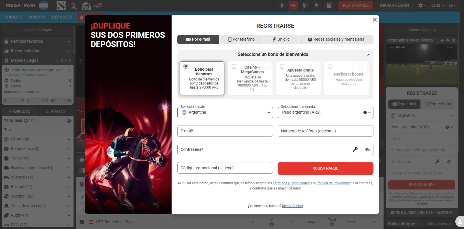 Registro y acceso a la plataforma